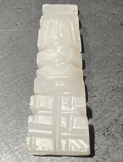 Vintage White Marble Chess Piece Nice Condition Over 3in Tall