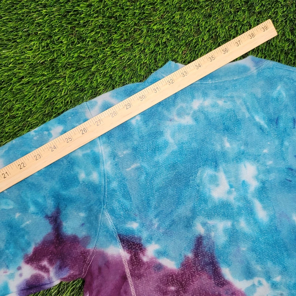 复古 Y2K Champion 卫衣 XS 19x23 蓝色 紫色 — 第 3/4 张图片