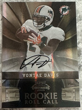 2009 Playoff Contenders Vontae Davis #17 Rookie Roll Call Black Auto 09/10