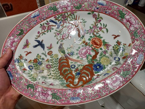 Vintage chinese porcelain plate Vintage chinese porcelain Hand Painted plate