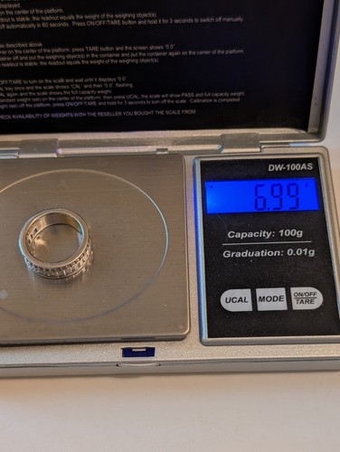 Anello a fascia infinito N 925 CN in argento sterling zirconi misura 925 6,5 pesi 6,9 G - Foto 5 di 10