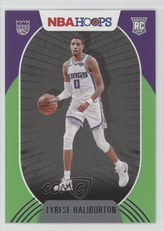 2020-21 Panini NBA Hoops Neon Green Tyrese Haliburton #238 Rookie RC 1t70