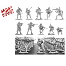 100 Non-Toxic 2-Inch Army Soldiers - Unique WWII Figures for Imaginative Play