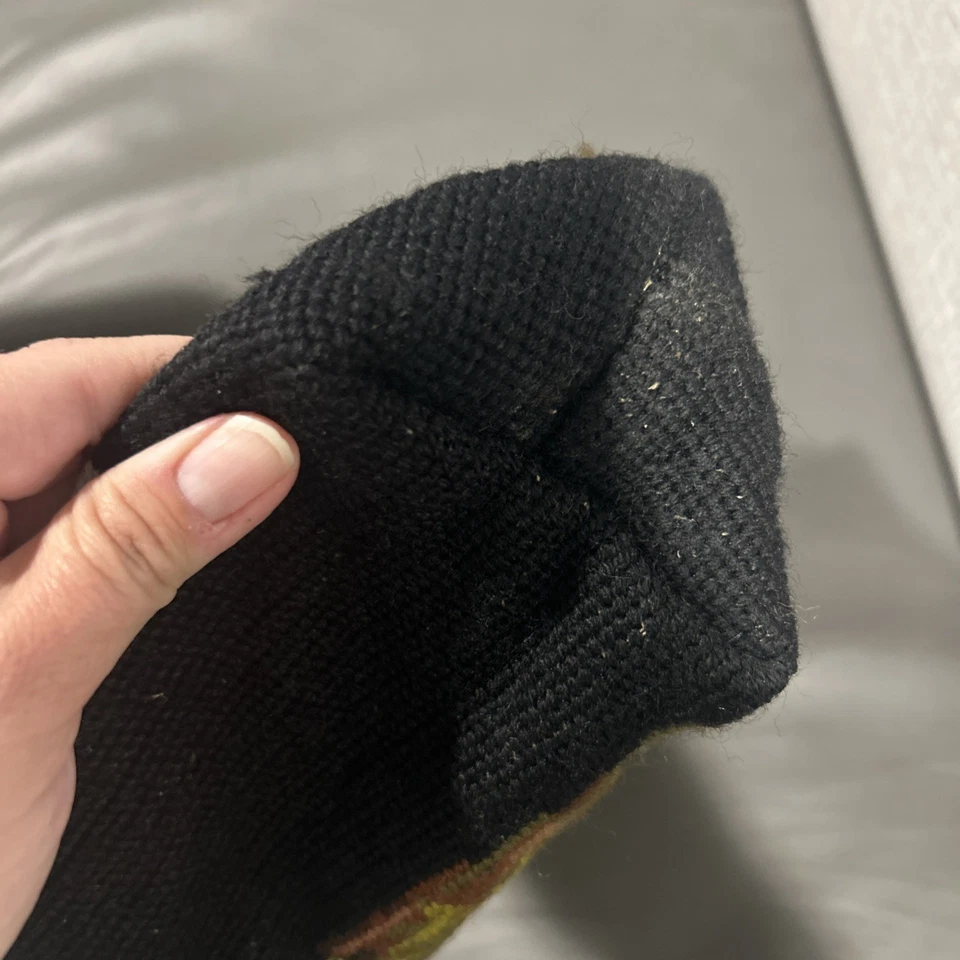 VINTAGE 1950'S NEEDLEPOINT HOME SCENE HANDBAG PURSE - Image 3 of 4