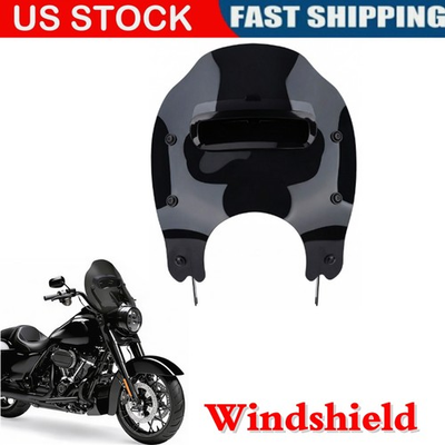 #ad #ad Black Windshield Windscreen Splitter Vented For Harley Road King 1994 2025 2024 $199.36