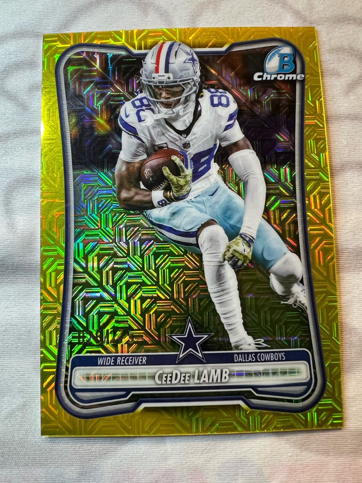 2026 Bowman #BCV-27 CeeDee Lamb Yellow Chrome Mojo #/275