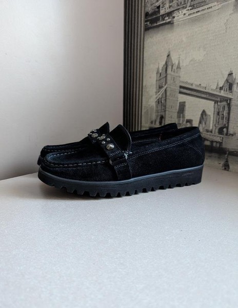 Women Sioux Loafers Black Suede 38