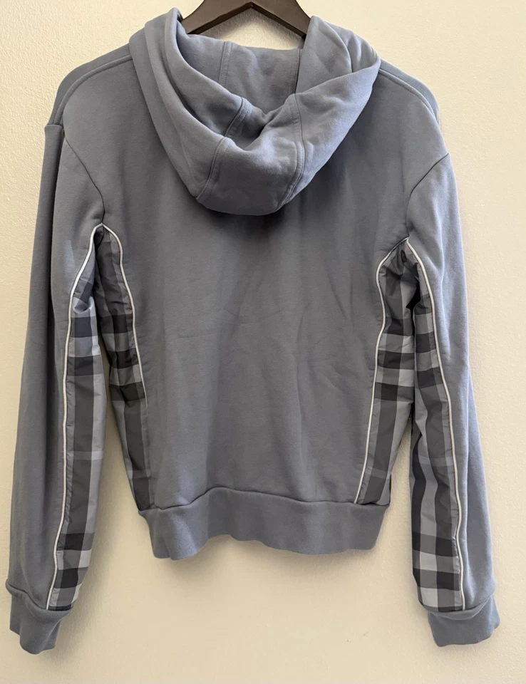 Suéter con Capucha Burberry Unisex Juvenil Azul Nova Cuadros Talla 14Y Foto 2 de 4