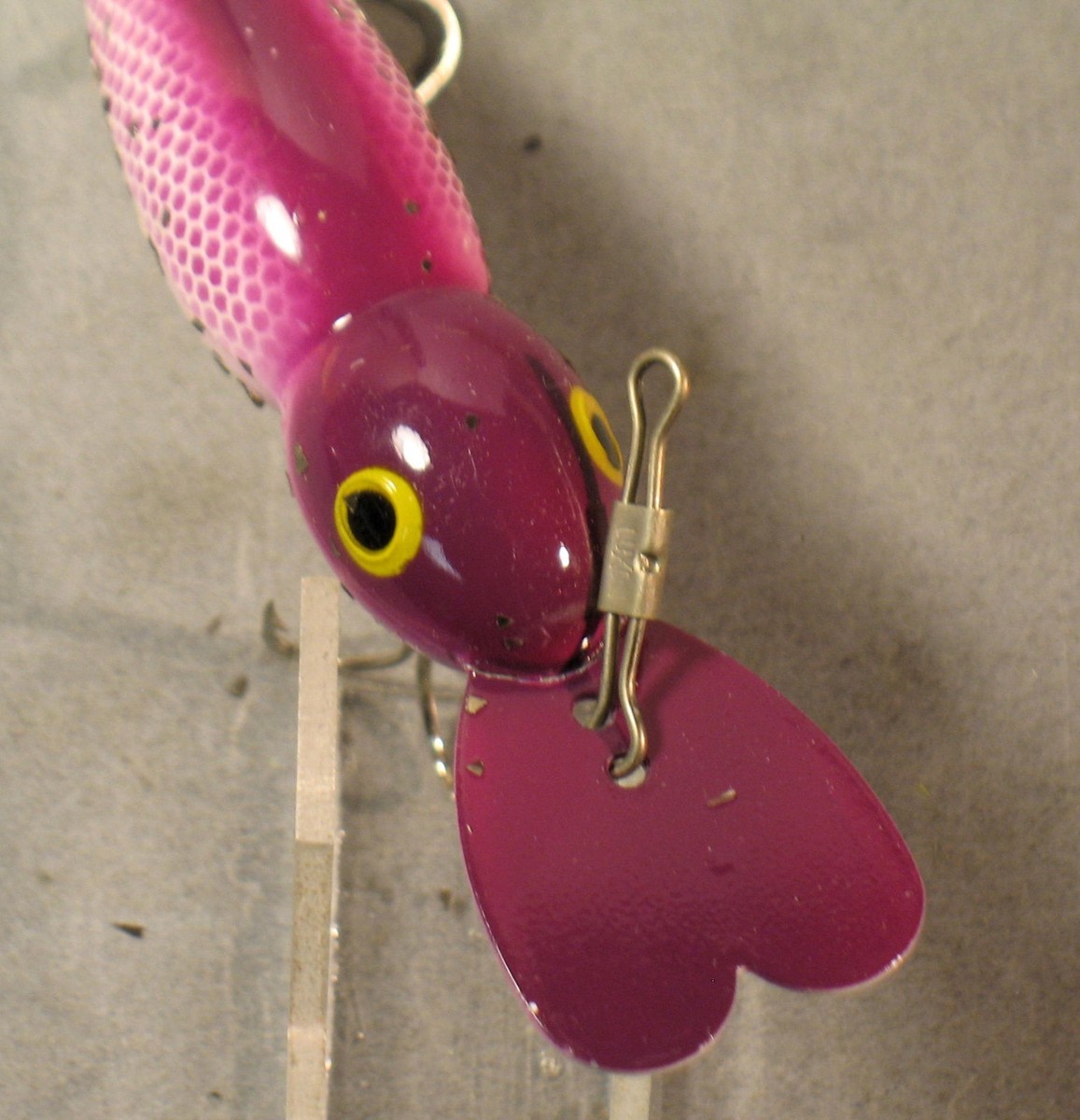Ancien Leurre De Pêche Vintage Whopper Stopper Hellbender - Trouvaille Boîte à Pêche