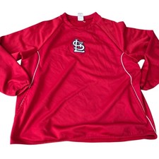 Saint Louis Cardinals Majestic Therma Base Pull Over Mens XL Red