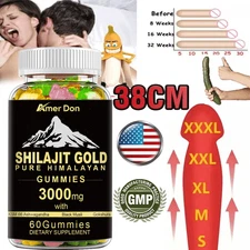 #1 BEST-MALE ENLARGER THICKER LONGER BIGGER 14" GROWTH ENLARGEMENT 60 CAPSULES