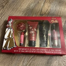 5-Pc Disney Princess Belle Gift Set-Lip Balm/Lotion/Body Wash/Bath Fizzie/Mist