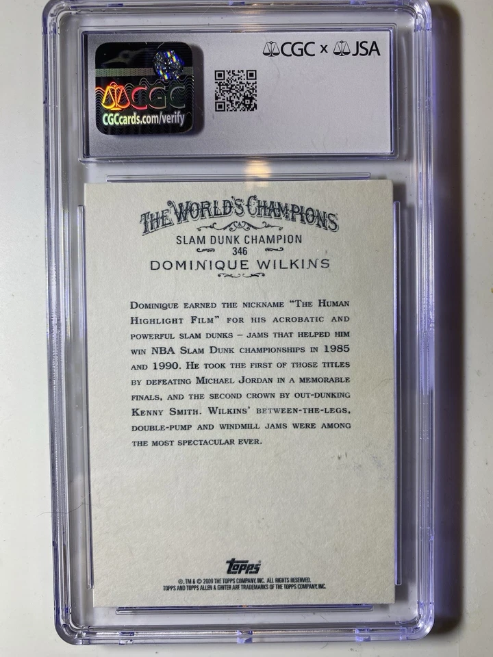 2009 Topps Allen & Ginter #346 Dominique Wilkins Autograph Card - Image 2 of 2