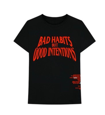 Vlone x Nav Bad Habits (Black) Tee SS20 - Men's Sizes S-XL