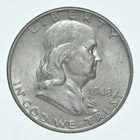 Better 1948 US Franklin 90% Silver Half Dollar Coin Collection Set Break *678