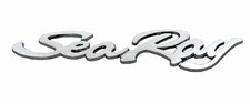 1x New Sea Ray Searay SCRIPT Emblem Badge Letters Boat Self-Adhesive（Silver）