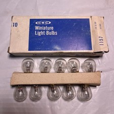 CEC INDUSTRIES LTD MINIATURE LAMPS LIGHT BULBS CLEAR 1157 PACK OF 10 NEW IN BOX