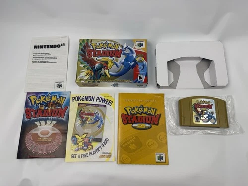 Pokemon Stadium 2 Nintendo 64 N64 Complete Manual Extra Inserts CIB + Authentic