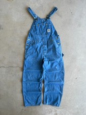 Vintage 90's Carhartt Denim Dungaree Overalls - M