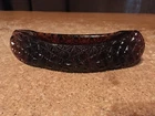 VINTAGE FENTON ART GLASS PURPLE AMETHYST CANOE BOAT TRINKET DISH / WRONGWAY052