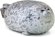 Seal Pillow, Kawaii Chubby Blob Seal Plush Pillow Stuffed Cotton Plushies Animal