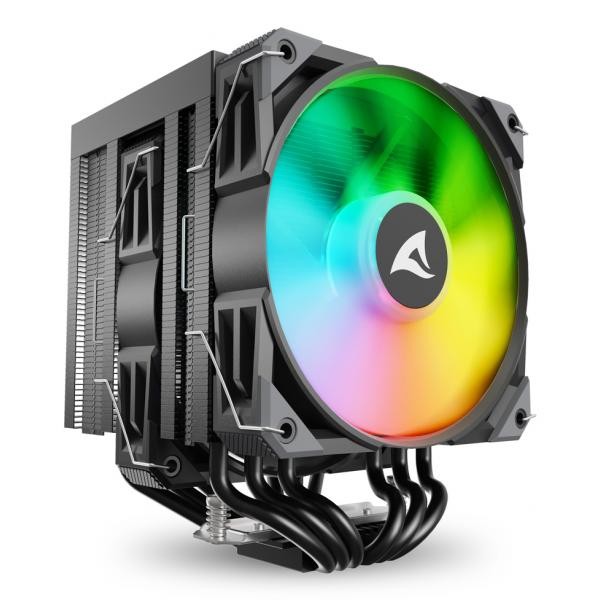 SHARKOON DISSIPATORE AD ARIA 1X 120MM ARGB PWM FAN, 1X 120MM PWM FAN, 6X COPPER - Immagine 2