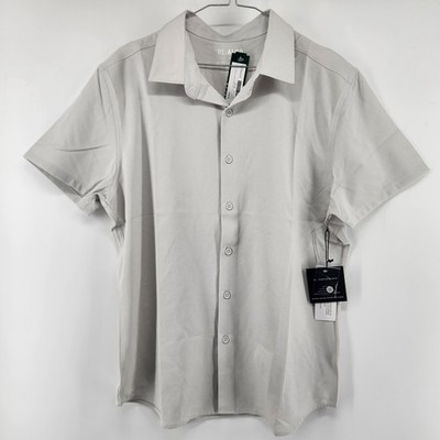01.Algo Men's Medium Short GridTech Short Sleeve Commuter Shirt NWT