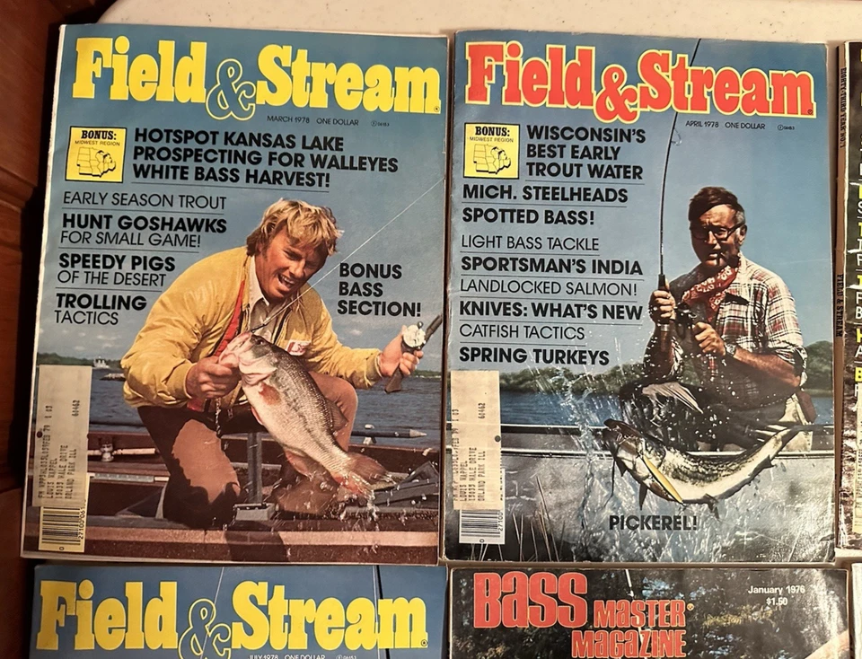 Vintage 8 Magazine Lot March-July 1978 Field & Stream Bass Master Outdoor Life + - Image 3 of 4