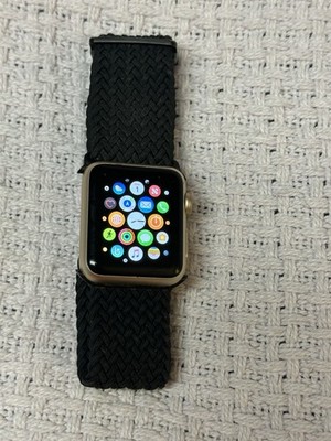 Apple Watch 7000 Series 38mm Space Gray Aluminum Case w/Black Suitiabest Band