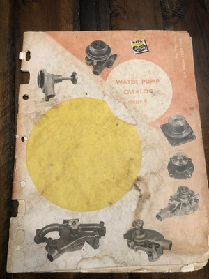 #ad Vintage Napa Water Pump Catalog And Interchange No. 1 From October 1961 Index432 $20.00