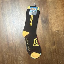 Naruto Shippuden Socks Mens One Size Black Kakashi Ripple Junction 2 Pack Crew