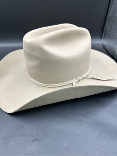 Stetson Authentic X’s 5X Beaver Fur Felt Cowboy Hat Tan Size 7 & 1/4. ML