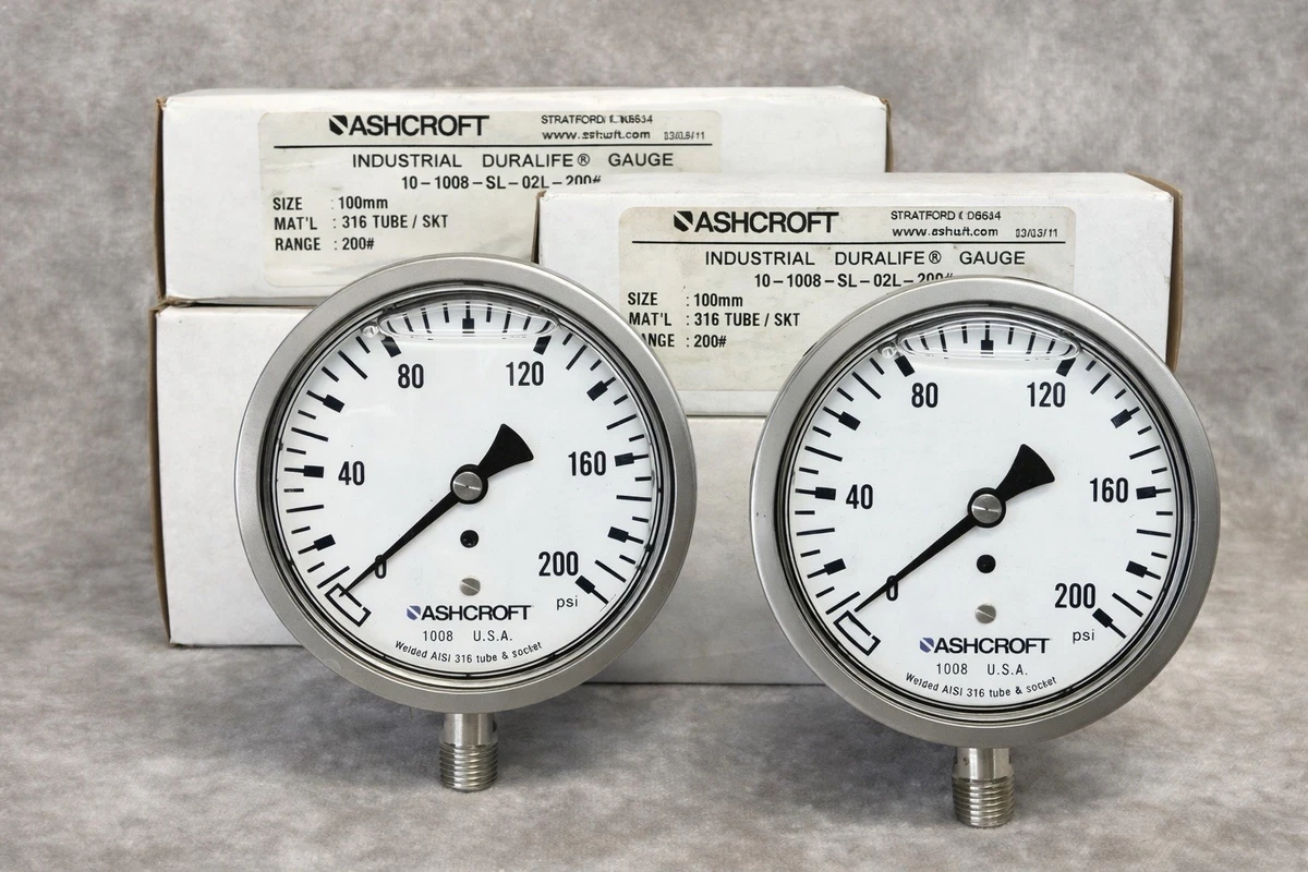 Manomètre Ashcroft 5000 PSI Modèle 1705 – Occasion Bon état, 1/4″