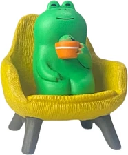 Miniature Frog Anime Figurines - Resin Desk Figurines, Cool Office Gadgets for D