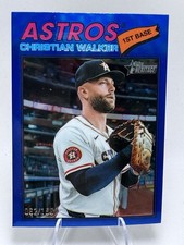 2026 Topps Heritage CHRISTIAN WALKER Chrome BLUE REFRACTOR /150 Astros #217