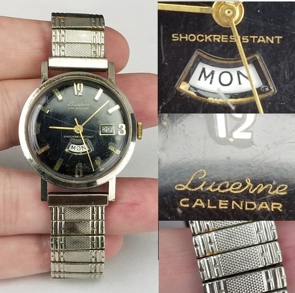 RARE vintage mens watch Lucerne Calendar manual hand wind | eBay