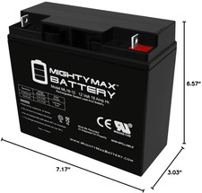 Mighty Max ML18  12  12V 18Ah SLA AGM Battery  UPS, Alarm, Gate, Scooter  New