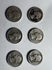 Washington Quarters Pre 1964 $1.50 Face 90% Silver Half Dollar Lot of 6