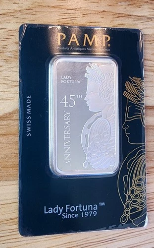 2024 Suisse PAMP “Lady Fortuna 45th Anniversary” 1 oz Fine Silver Bar in Assay