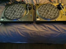 Technics Black 1200 MK2 Quartz Direct Drive Turntable System SL-1200MK2 (pair) 