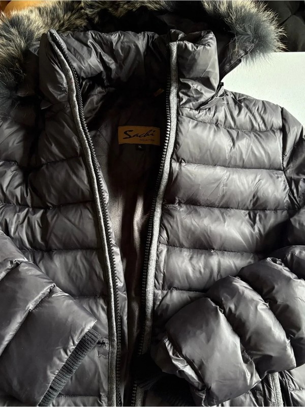 Sachi Down Puffer Coat with Hood XL Black