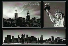 Empire State & Chrysler Building, Statue of Liberty etc New York City - Postcard