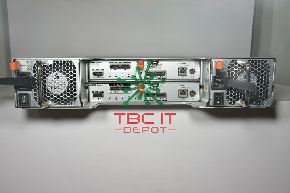 Dell PowerVault MD3200i Array 2x 770D8 iSCSI controllers 12x4TB SAS 2x 600w PSU - Image 2 of 3