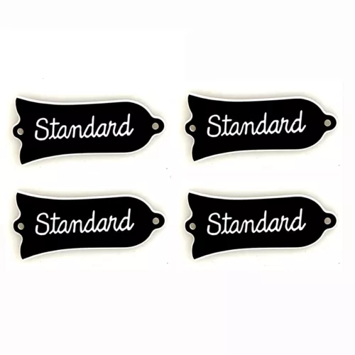  For 4 PCS Gibson Les Paul 'Standard' TRUSS ROD COVER PLATE , 2Ply Black 