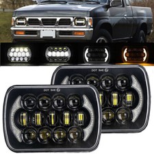 Pair Brightest 5x7 7x6inch Rectangle Led Hilo Headlight Drl For Toyota Pickup Pair Brightest 5x7 7x6inch Rectangle Led Hilo Headlight Drl For Toyota Pickup