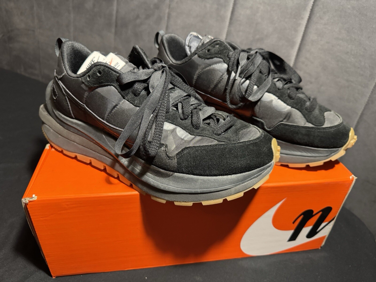 SACAI X NIKE Nike VaporWaffle x Sacai Black Gum UK 9.5 ✅ 100% Autentiche