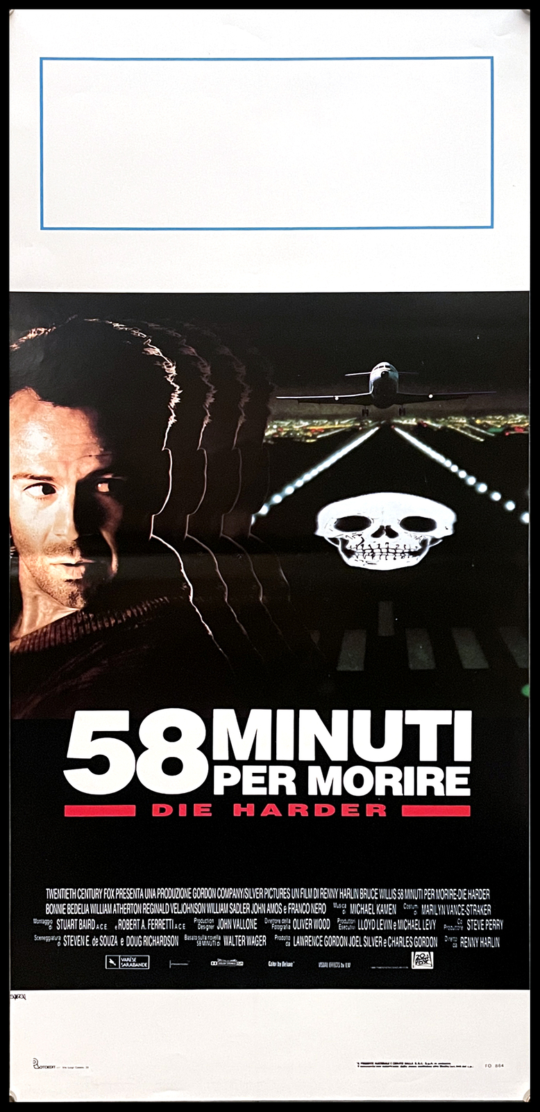 Locandina originale film 58 minuti per morire - Die Harder (1990) - Regia di Renny Harlin
