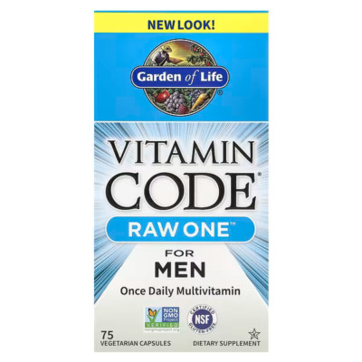 Garden of Life Vitamin Code  RAW One  Once Daily Multivitamin For Men