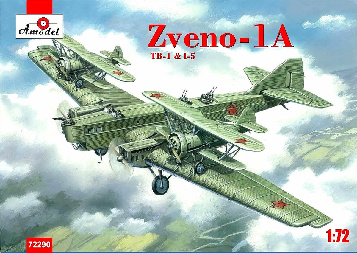 Amodel 72290 - 1/72 Zveno-1A TB-1 & I-5 Soviet air tactical Amodel 72290 - 1/72 Zveno-1A TB-1 & I-5 Soviet air tactical
