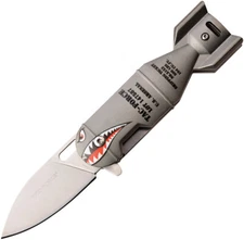 Tac Force Tiger Shark Bomb A/O Gray Assisted Open Folding Pocket Knife 1039GY